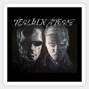 Terminators T101 & T-X Cyborg Assassins Sticker